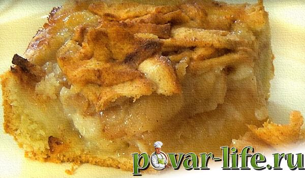 Рецепт насыпного пирога с яблоками