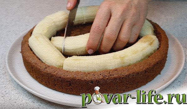 Рецепт торта "Норка крота" с бананами